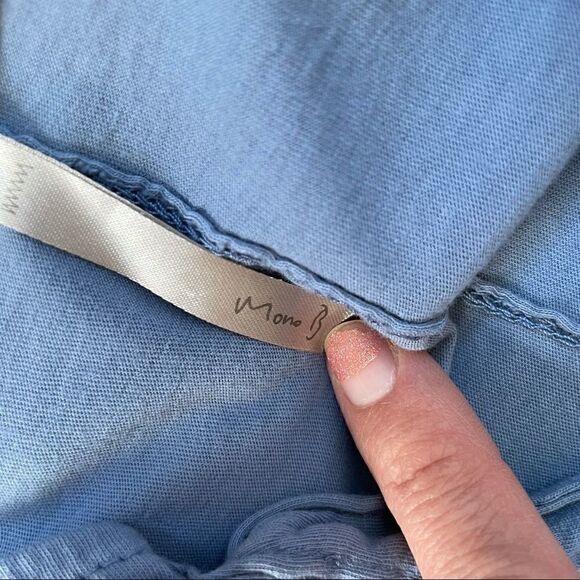 Mono B High-Low Blue Shirt Top Size S - Picture 10 of 15